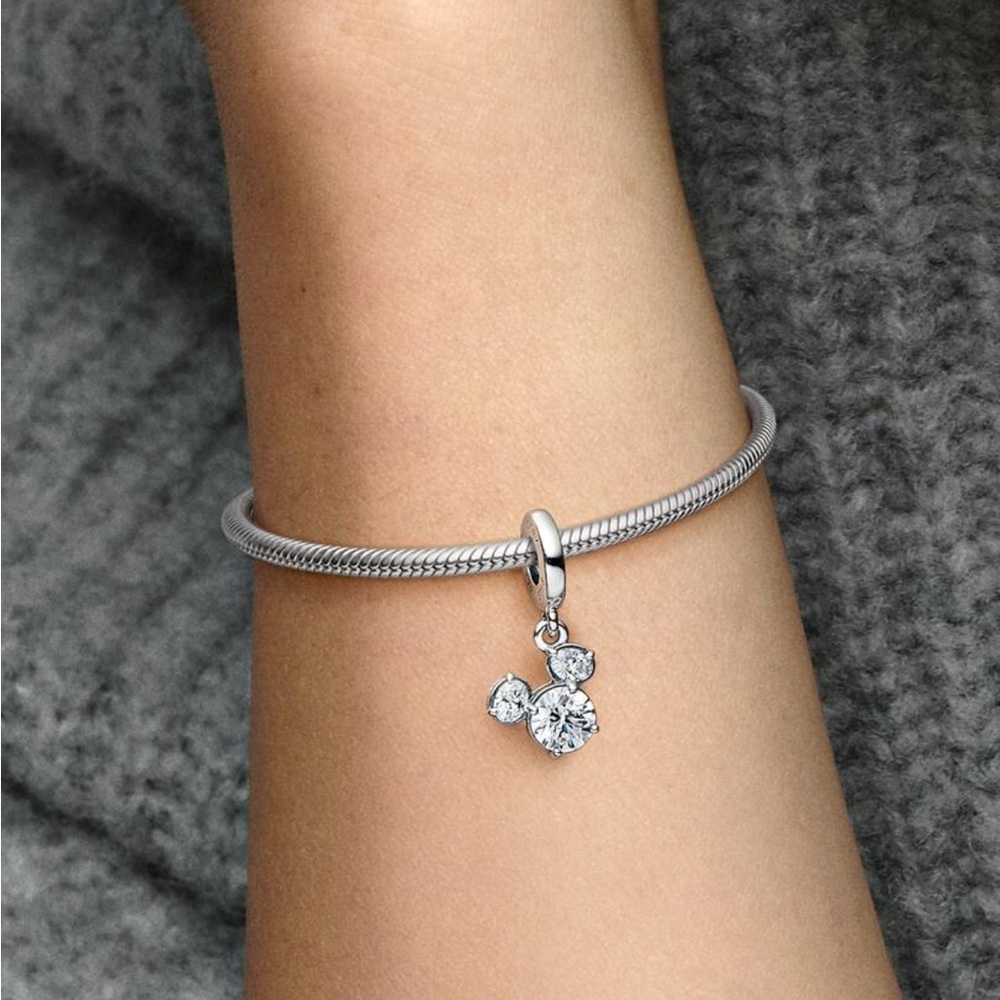 Pandora Silver Charm with Sparkling Stones - Picture 3 of 7